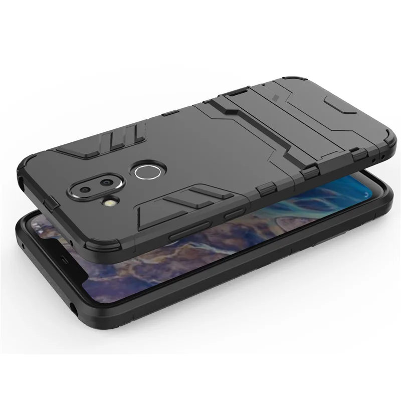 For Nokia 8.1 Case Armor Phone Case For Nokia 8.1 Bumper Hard Back Cover Silicone Phone Case Funda For Nokia 8.1 Capa