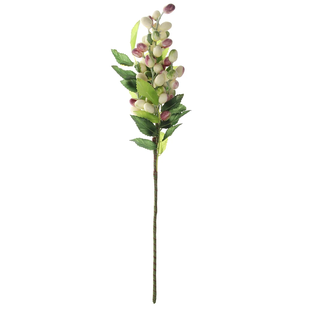 39cm Fake Olive Fruit Bean Branch Flowers For Christmas Artificial Plant Berry Flowers For Wedding Home Room Wall Decoration