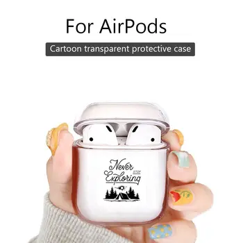 

Wireless bluetooth headset Case for airpods 1 2 3 tpu Cover Never Stop Exploring Camping Camp Travel Creative Decorate