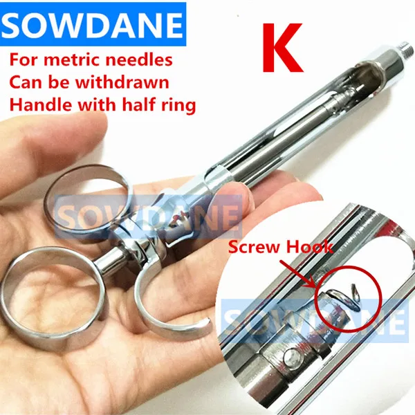 2 pieces Half Ring Популярный стоматологический аспирационный шприц из нержавеющей стали, Стоматологический Хирургический Инструмент, инъекционный инструмент для ухода за полостью рта - Цвет: 2 pieces Half Ring