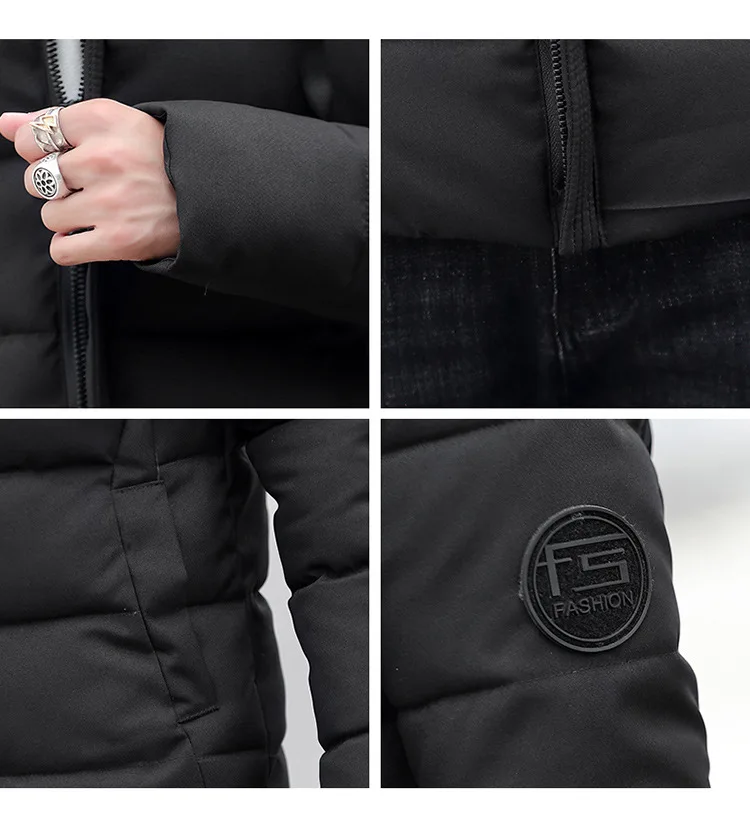 High School Junior High School Students Cotton-padded Jacket Coat Cotton-padded Clothes Korean-style Trend Winter Handsome Teena