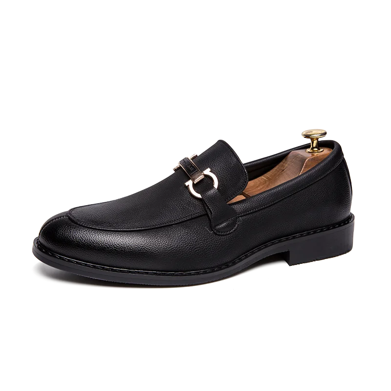 Мужская повседневная обувь; удобная кожаная обувь на плоской подошве; уличные Нескользящие дышащие модные мокасины; кроссовки; повседневные водонепроницаемые мокасины; p4 - Цвет: black 2