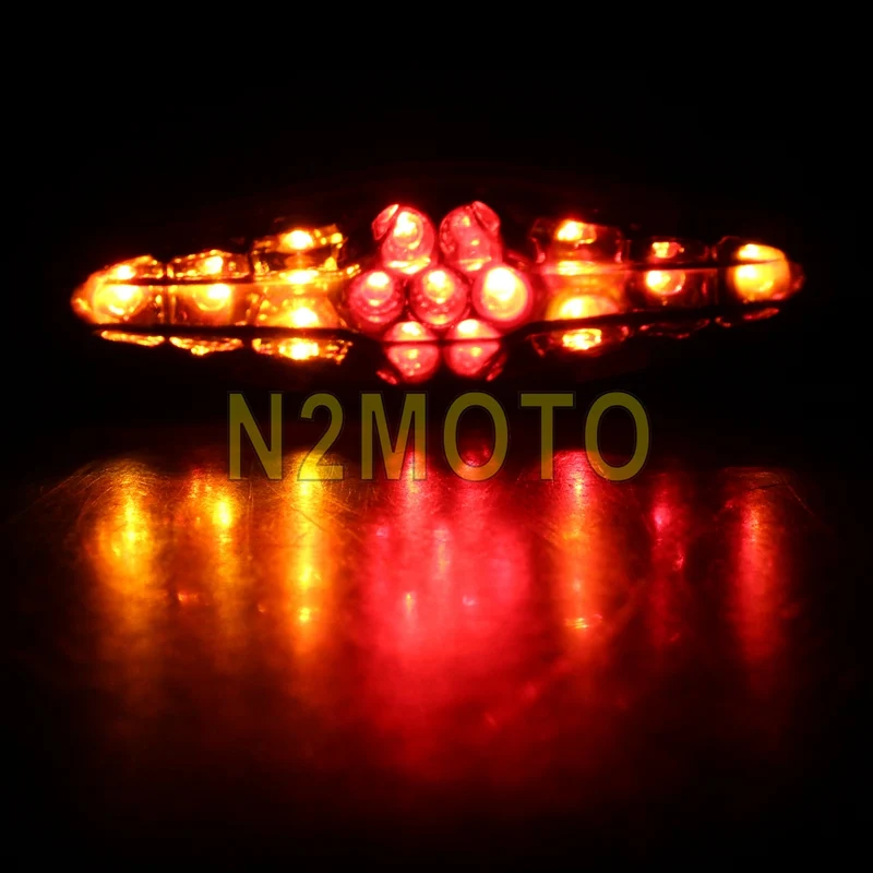 Дым/Красный уличный велосипед мотоцикл светодиодный стоп сигнал задний фонарь