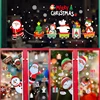 Merry Christmas Wall Stickers Cute Santa Claus Snowflake Elk Window Glass Stickers For New Year 2022 Xmas Party Home Wall Decals ► Photo 1/6