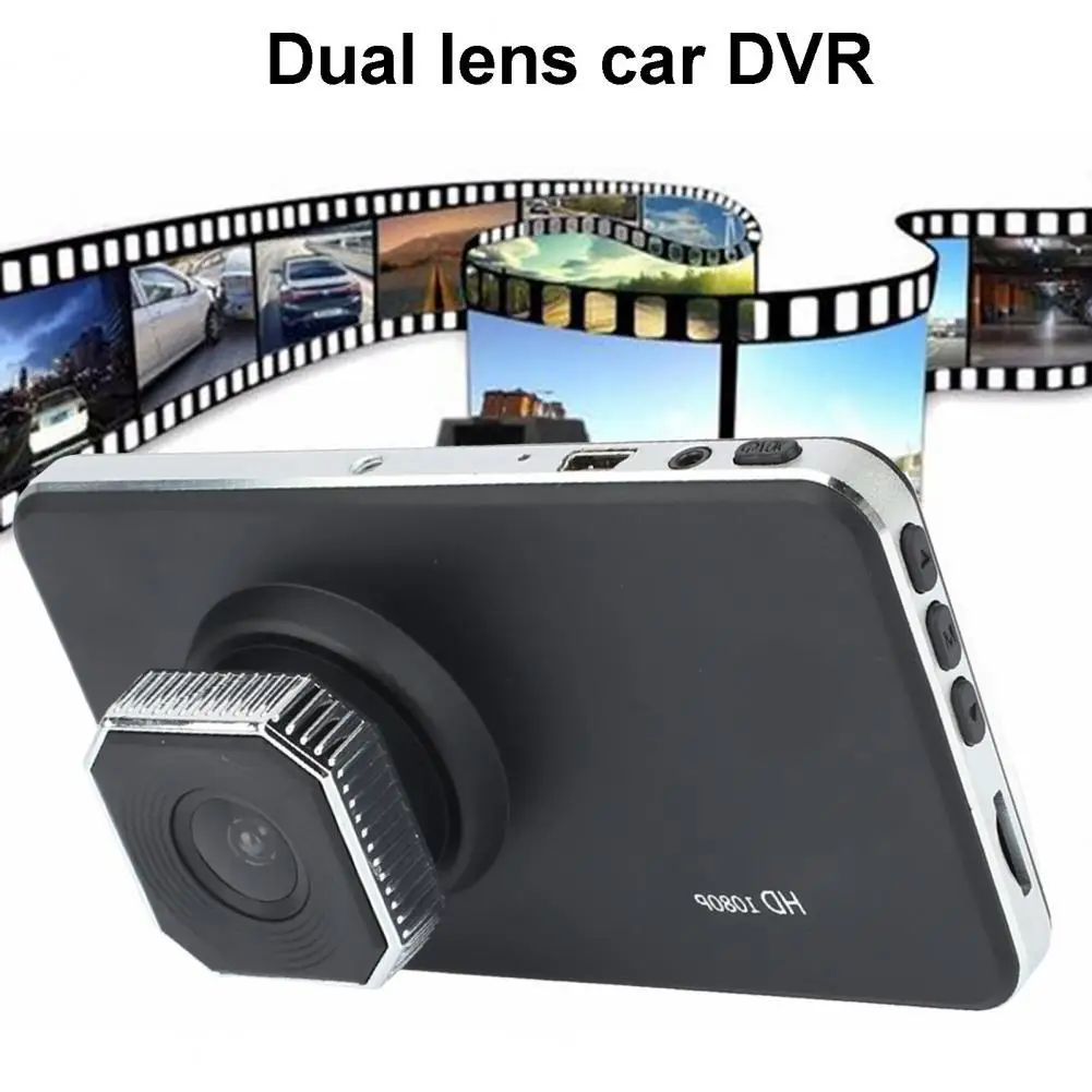 X400 Car DVR Dual Lens Night Vision 4 Inch 1080P Full HD Dash Cam Vehicle Dashboard Wide-angle Driving Recorder Registrator | Автомобили и