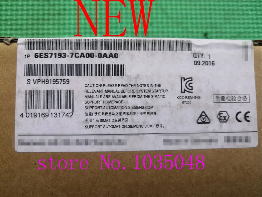 

1PC 6ES7193-7CA00-0AA0 New and Original Priority use of DHL delivery