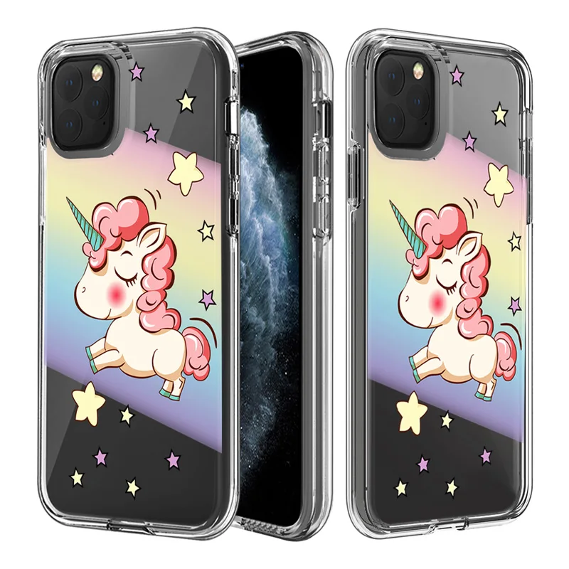 Чехол-держатель для телефона с единорогом Iphone 11 Pro Max Жесткий ПК + Мягкий