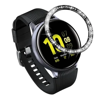 

Ouhaobin Smart Accessories For Samsung Active With drill Watch Ring Adhesive Cover Anti Scratch Stainless Steel Bezel 525#2