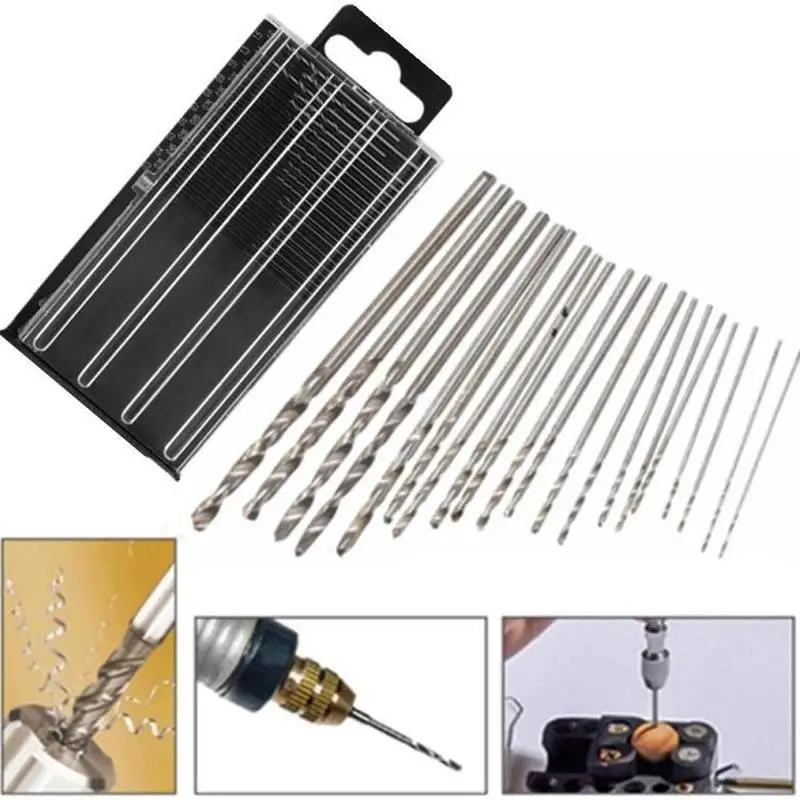 

20PCS Twist Drill Bit Set With Case Repair Tools 0.3mm-1.6mm HSS Tiny Micro Model Craft Mini Drill Bit Set