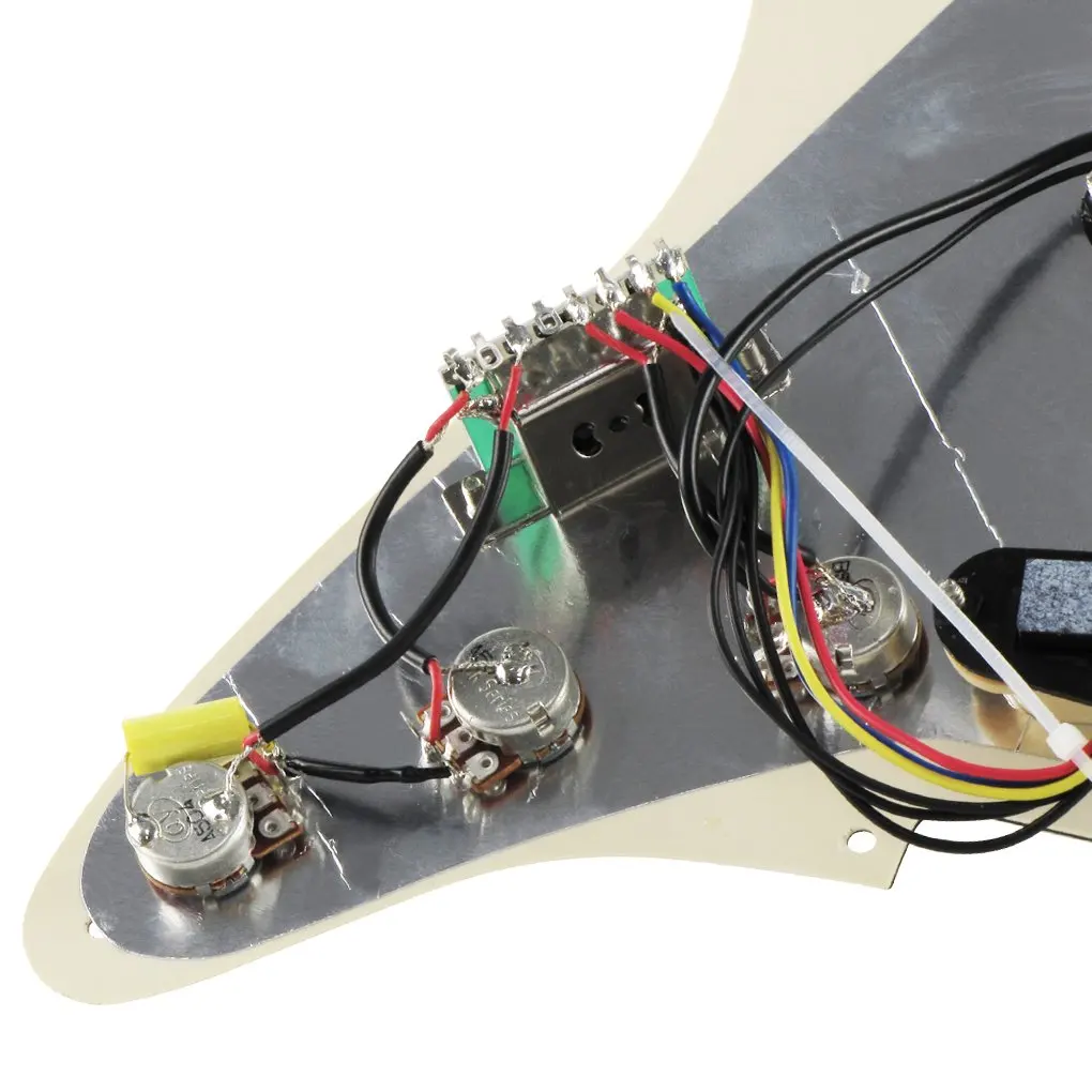 Загруженный Prewired Pickguard одиночные катушки звукосниматели Набор Fit Fender электрогитара Strat часть, 4Ply в возрасте жемчуг