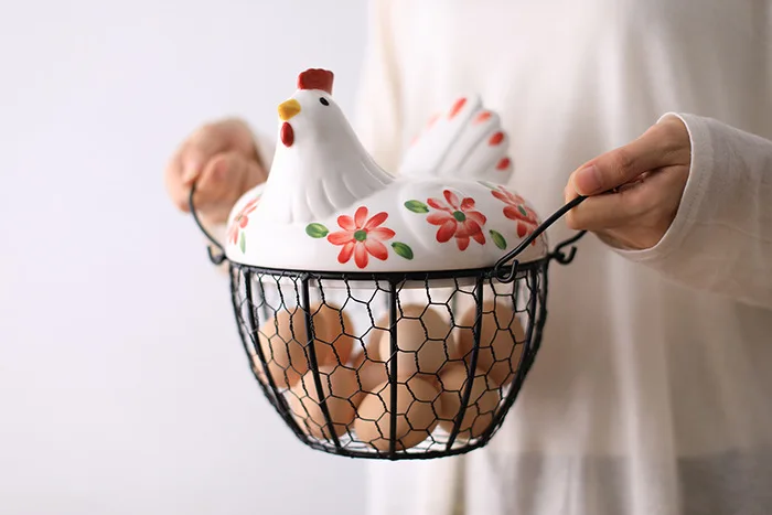 Cesta де almacenamiento знаком creativo para gallinas cestas de huevo con marco para гнездо patatas y АХО cesta де