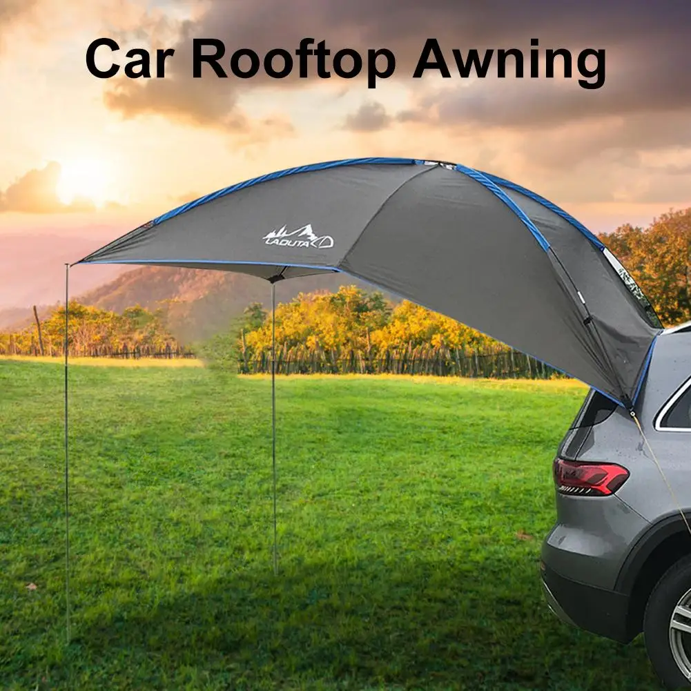 Auto Traveling Tent Car Rooftop Awning Waterproof Tear Resistant Camping Anti-UV For SUV MPV Trailer Beach | Спорт и развлечения