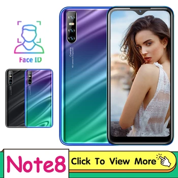 

Note 8 WaterDrop Face ID 6.26 inch Screen Mobile Phones Quad Core 4GRAM 64GROM SmartPhones 5MP+13MP Andriod Cell Phone celulars