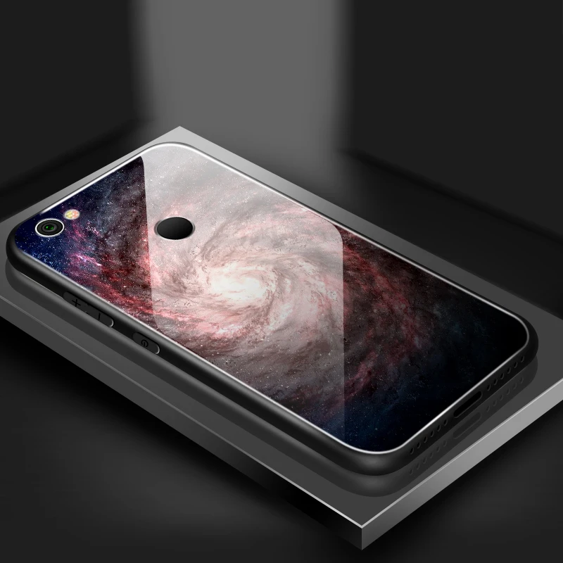 Чехол из закаленного стекла для Xiaomi 5X6X8 9 SE A1 A2 Lite мягкий Кап для Redmi Note 4x 5A 6 7 Pro Prime Жесткий Бампер Звезда дизайн Капа