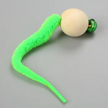 

10 Pcs Interactive Cat Worms Ball with Bell Brightly Colored Kitten Exercise Toy 11UA