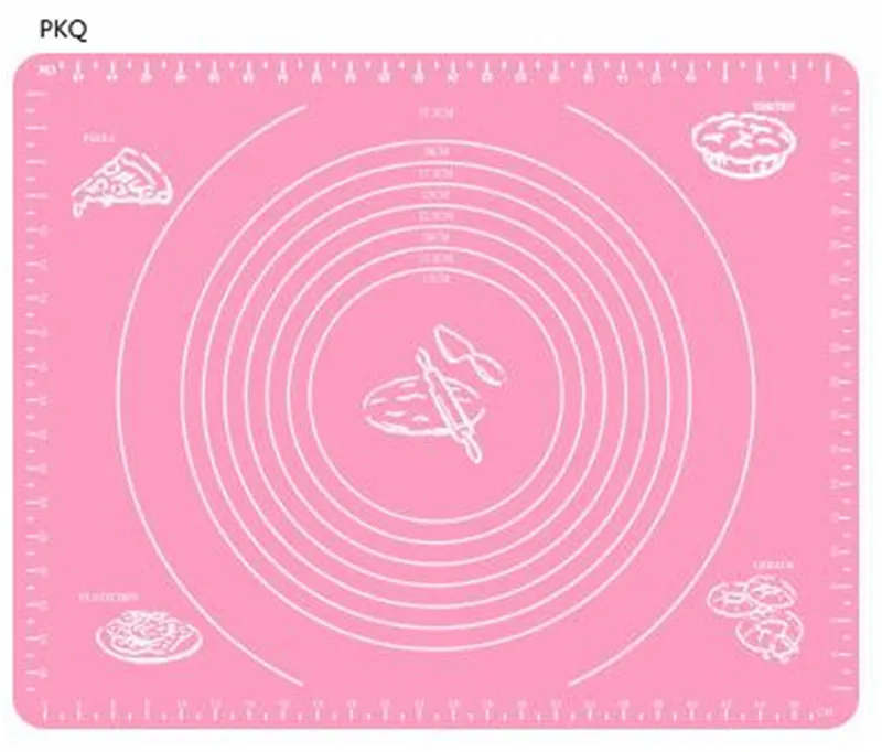 60x50cm Silicone Baking Mat Thickening Flour Rolling Scale Mat Kneading Dough Pad Baking Pastry Rolling Mat Bakeware Liners