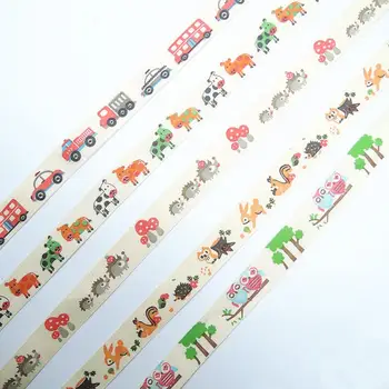 

NEW 5Yards/Lot 5/8" 15mm Cotton Ribbon Handmade Design Printed Cotton Ribbons For Wedding Christmas Decoration DIY Sewing Fabric