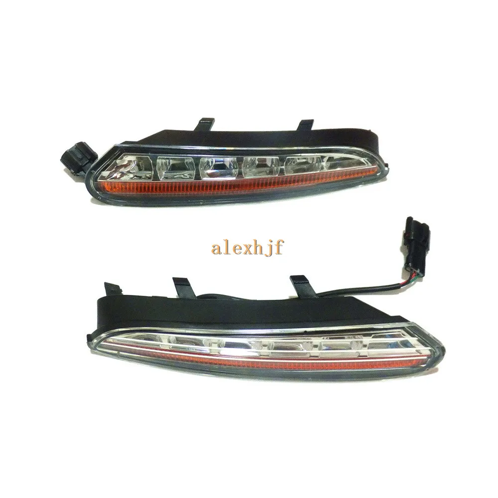 Июля King светодиодный Габаритные огни DRL лампы фар для бровей желтый указатель