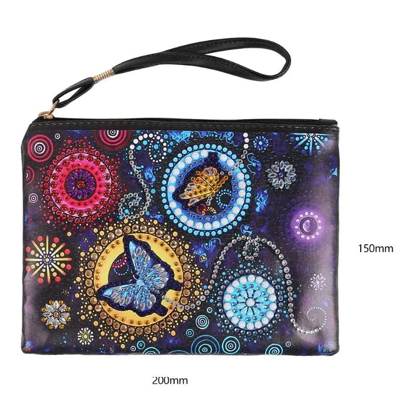 Handbag DIY Special Shaped Diamond Painting Wristlet Wallet Women Clutch Makeup Organizer Storage Bag Embroidery Christmas Gift