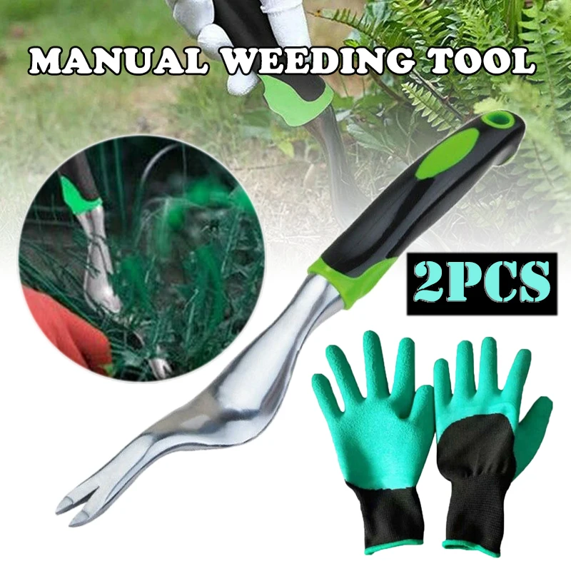 Aluminum Alloy Hand Weeder Weeding Remover Lawn Garden Tools Y 