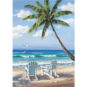 

5D DIY full round diamond painting seaside landscape picture diamond embroidery cross stitch mosaic needlework handmade