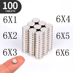 20 40 80PCS/Lot 6X1 6x2 6x3 6x4 6x5mm Magnet Hot Rare Earth Neodymium Magnet Small Round Magnet Strong Magnets High Quality
