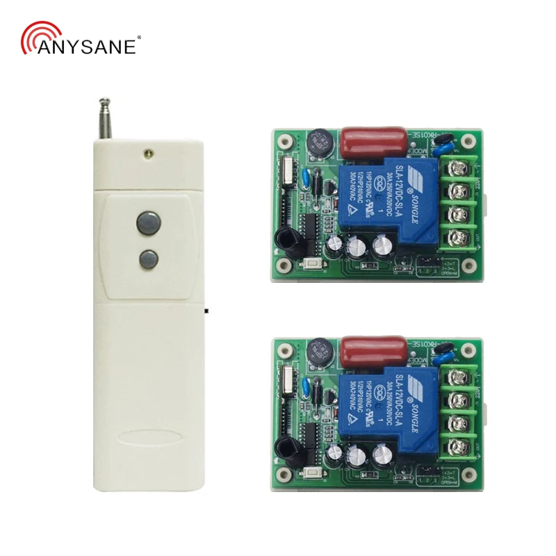 

3000m Long Range Wireless Remote Control Switch 2-CH 433mhz Rf Transmitter With 30A 220V Relay Receiver Learning Code EV1527 Kit