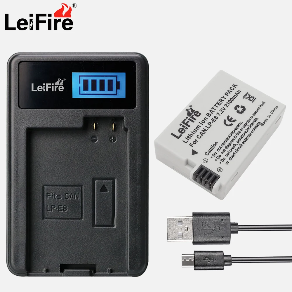 Аккумуляторная батарея AKKU 7 2 в 2100 мАч LP-E8 LPE8 LP E8 + зарядное устройство для ЖК-экрана