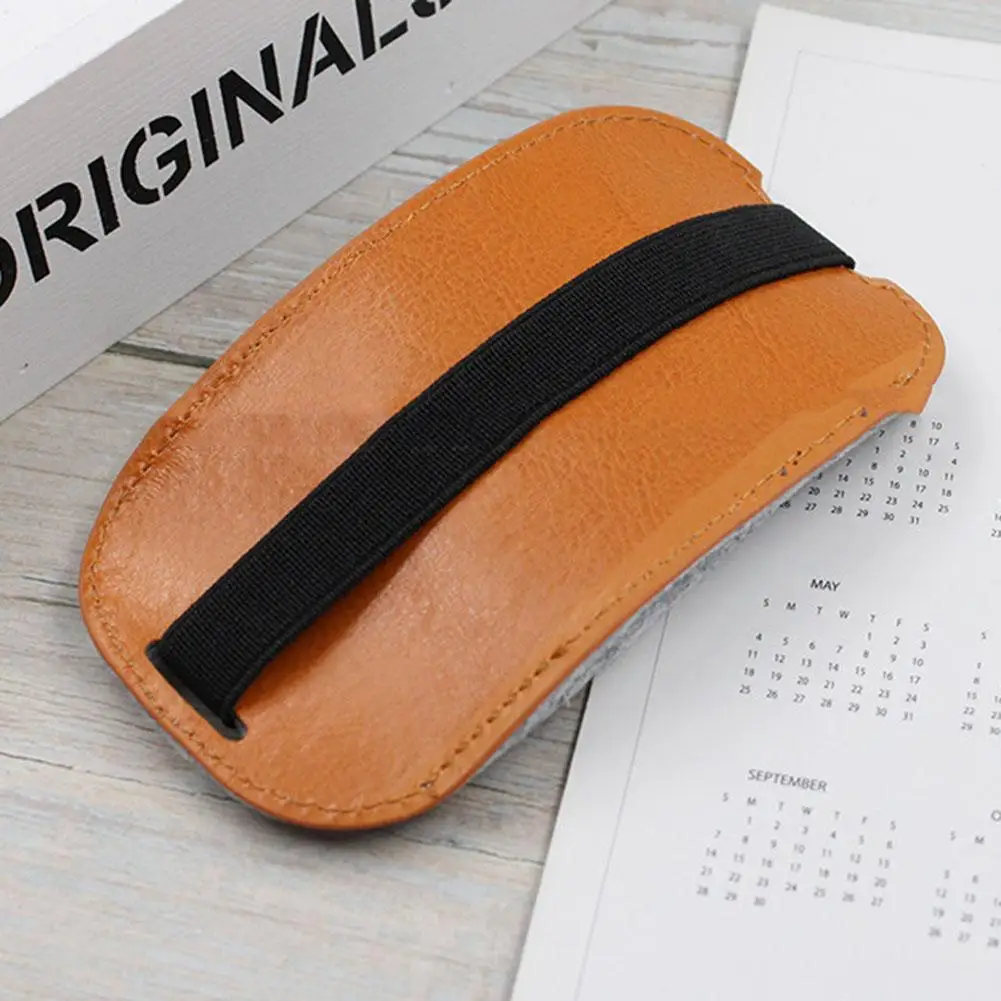 

Faux Leather Drop-proof Storage Bag Protective Cover for Apple Magic Mouse 2