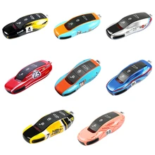 Chave capa kit para porsche panamera cayenne macan, corrente de proteção chave para porsche 2010-2017, abs porta-chaves