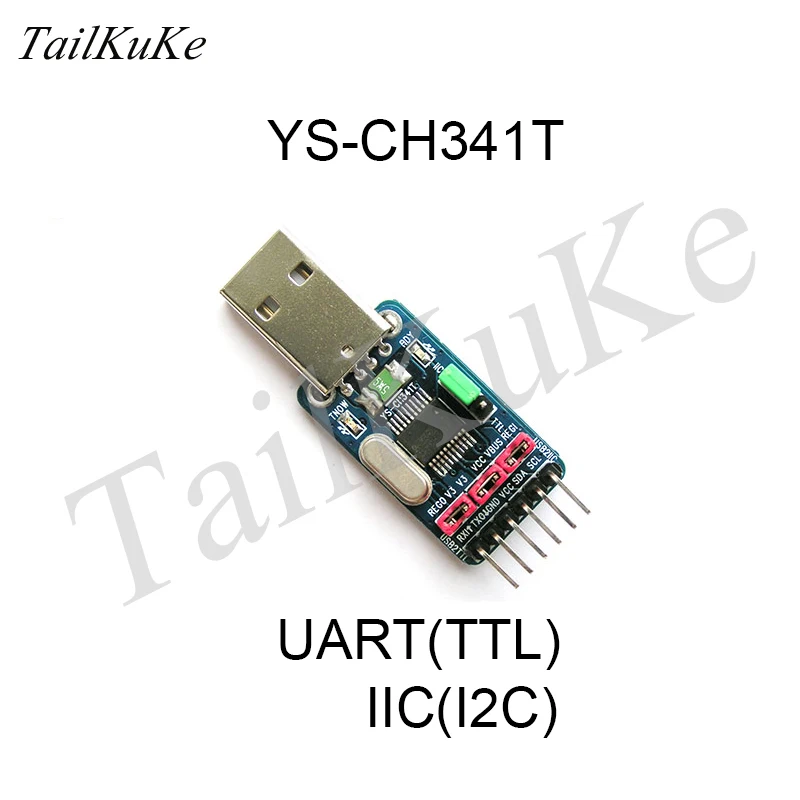 YS CH341T модуль USB К I2C IIC к UART TTL для последовательного двойного напряжения|Счетчики| |