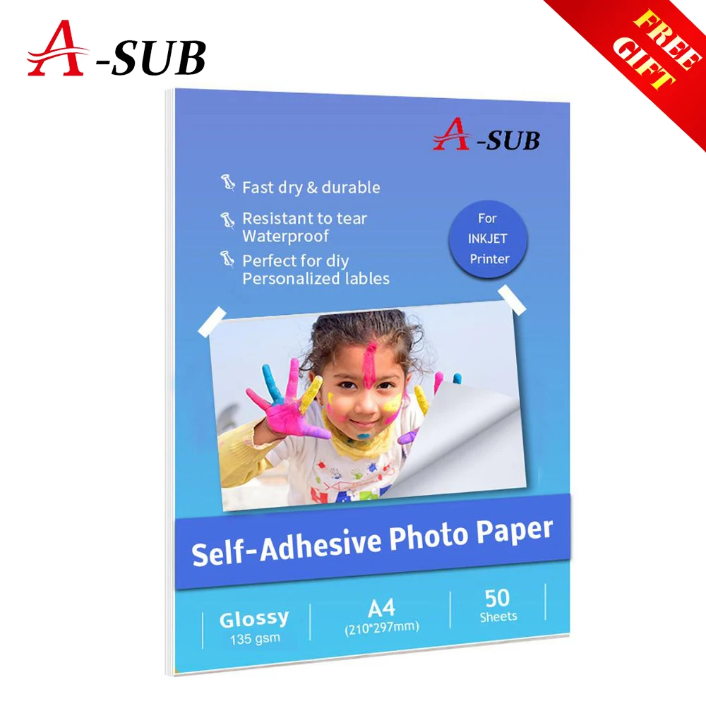 

A3/A4 Self-Adhesive Sticker Glossy Photo Paper 135g 50sheets