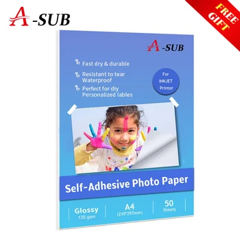 

A3/A4 Self-Adhesive Sticker Glossy Photo Paper 135g 50sheets