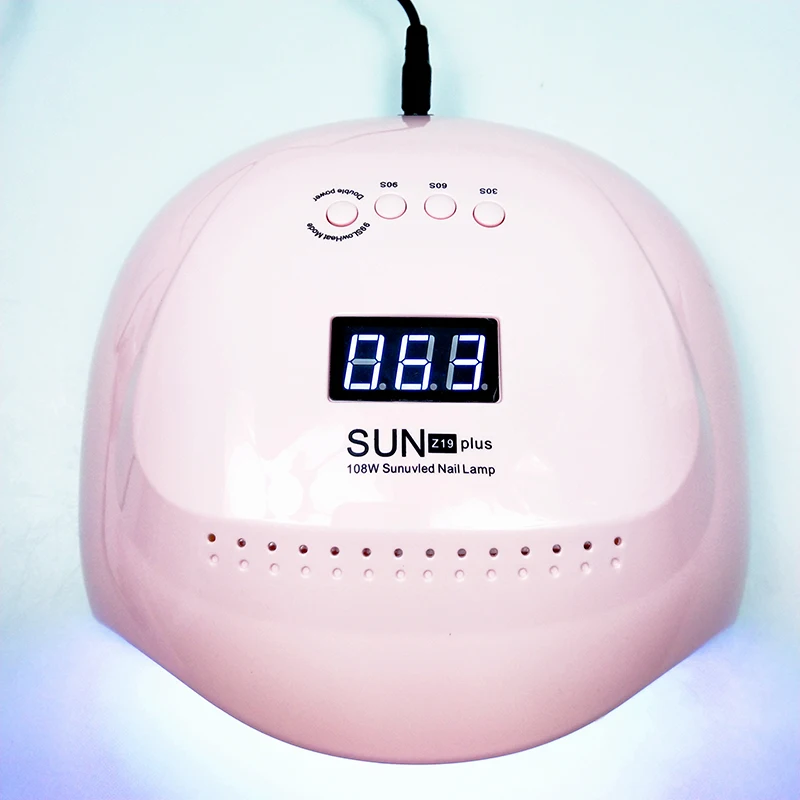 Z19 Plus-pink-108W Бренд 108 ВТ/80 Вт SUN Z19Plus УФ светодиодный светильник для ногтей сушилка 36 светодиодный s ледяная лампа для маникюра гелевая лампа для ногтей лампа для сушки гель-лака - Цвет: Z19 Plus-pink-108W