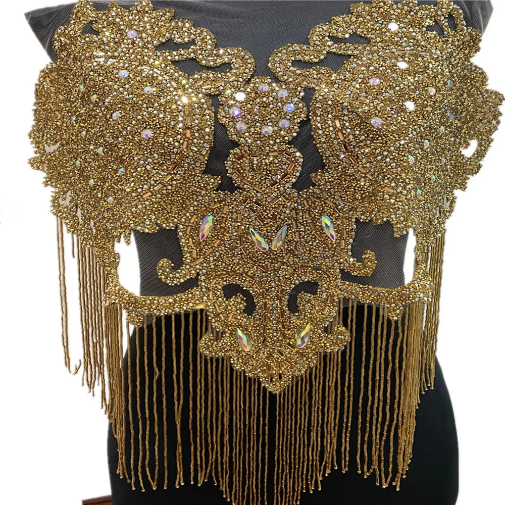 Pineapple Rhinestone Tassel Patch 1