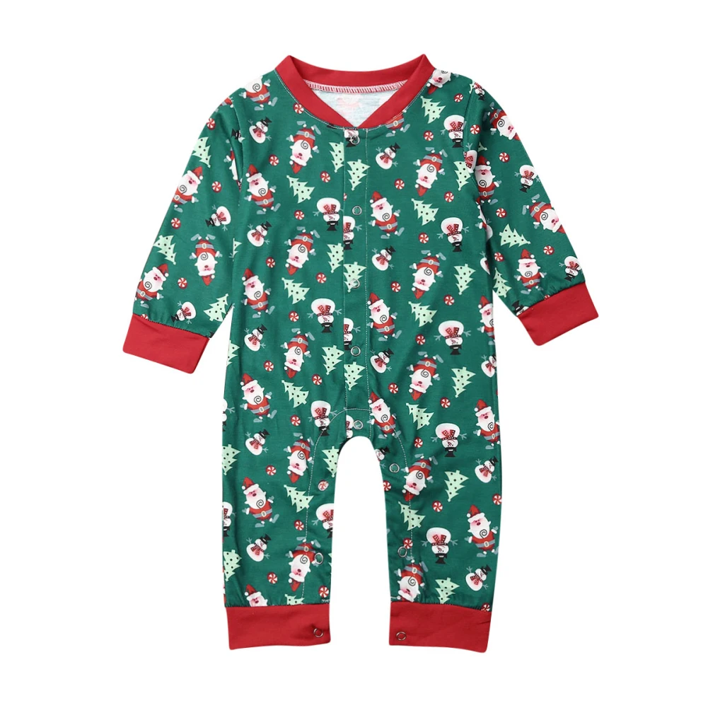 Комбинезон для девочек с надписью «My First Christmas»; одежда для маленьких девочек и мальчиков; комбинезон с длинными рукавами с изображением Санты; Размеры 0-24M