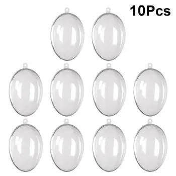 

10Pcs Creative and Funny Easter Egg Box Transparent Egg Box Decorated Party Supply