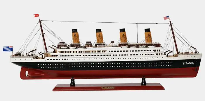 Твердая древесина модель парусника Титаник круиз корабль Средиземноморский украшения для дома, наклейки Вилла украшение ручной работы роскошный подарок - Цвет: M-80x10x30 cm