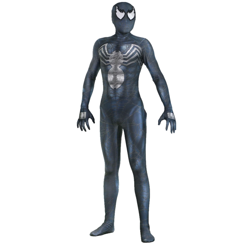 Venom Эдвард «Брок» костюм зентай для косплея «Человек-паук» костюм супергероя узор Боди Комбинезоны