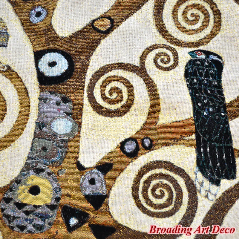 Настенный Гобелен Gustav Klimt Tree of Life жаккардовое переплетение украшение для дома из
