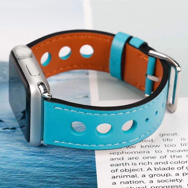 Кожаный ремешок для часов Apple Watch 5 4 3 2 40 мм 44 мм ремешок серии 3 браслет из натуральной кожи 42 мм 38 мм ремешок для iwatch 5 4 ремень