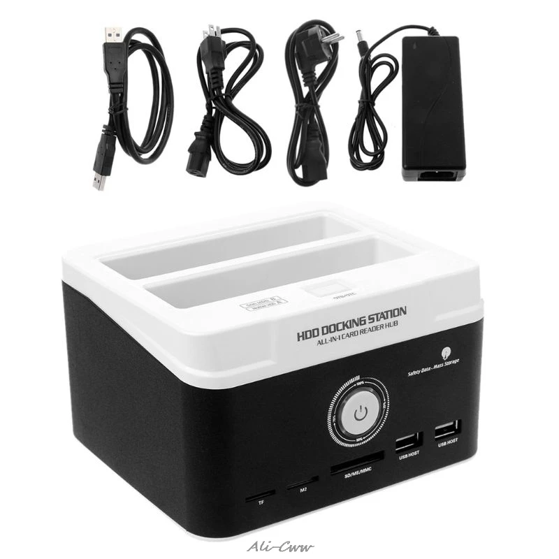  Multi-función USB 30 disco duro externo HDD estación de acoplamiento lector de tarjeta 25 