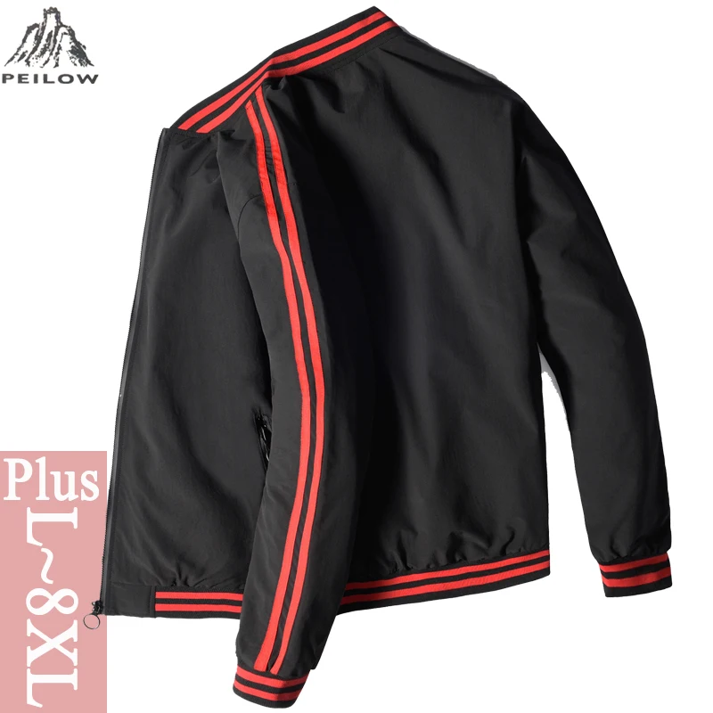 Плюс размер L~ 8XL Мужская спортивная куртка для колледжа Мужская Повседневная ветровка уличная бейсбольная форма бомбер куртки и пальто