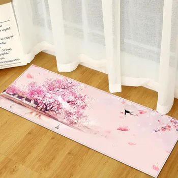 

Simple Printed Long Floor Mat Kitchen Bathroom Water Absorption Non-slip Carpet Corridor Balcony Floor Mat Yoga Rugs