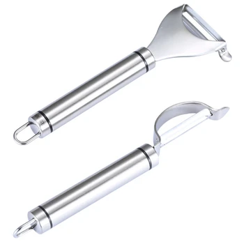 

2Pcs Stainless Steel Peeler Fruit and Vegetable Potato Melon Shredder Multifunctional Creative Peeler Kitchen Gadgets