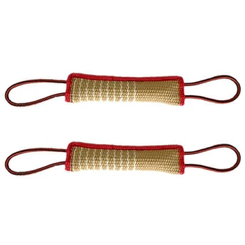 

2pcs Aggressive Playing Interactive Tug Chewer Gift Stress Relief Squeaky Dog Chew Toy Durable With Handle Bite Resistant Pet