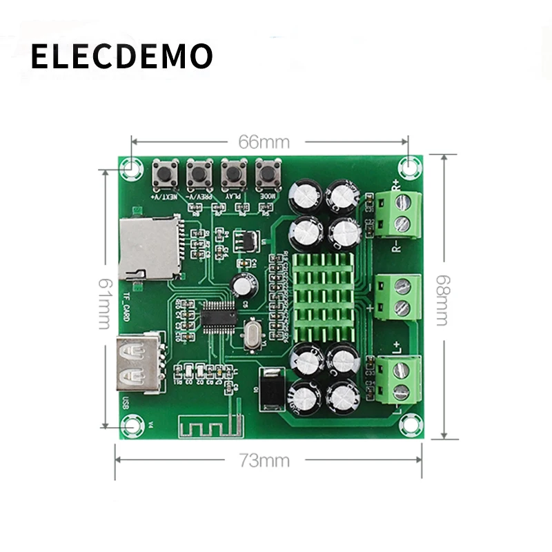 XH-M422 Bluetooth усилитель мощности плата Интегрированная Bluetooth U диск tfcard воспроизведение tpa3116d2 усилитель доска двойной 50 Вт