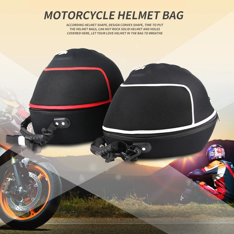 Motorcycle Luggage Half Helmet Bag Trunk Lock Storage Box Warning  Reflection Seat Bolso Moto Toolbox Summer Bags Package