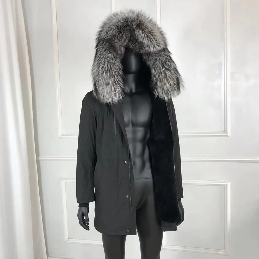 

men real fur parka