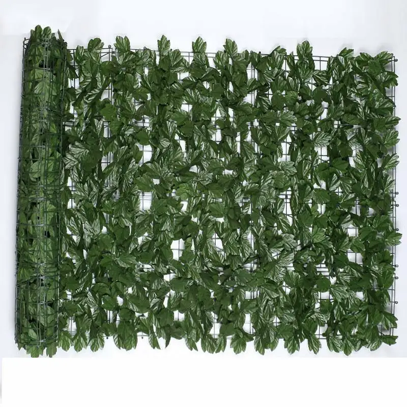 

2019 newly 1*3m Artificial Ivy Leaf Hedge Panels Screening Green Plastic Fence Sweet potato leaves